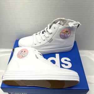 Girl's Keds Triple Up High Top White Pink Silver Glitter RETRO LOOK Size 4M